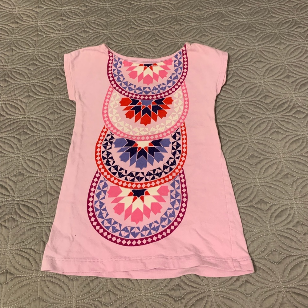 Tea Collection lavender baby dress mosaic pattern